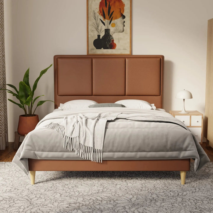 Velmira Faux Leather Bed Frame (Pet Friendly) by Somnuz