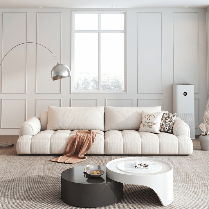 Cotton Fabric Sofa by Esteller (Pet Friendly & Comes with USB Charger)