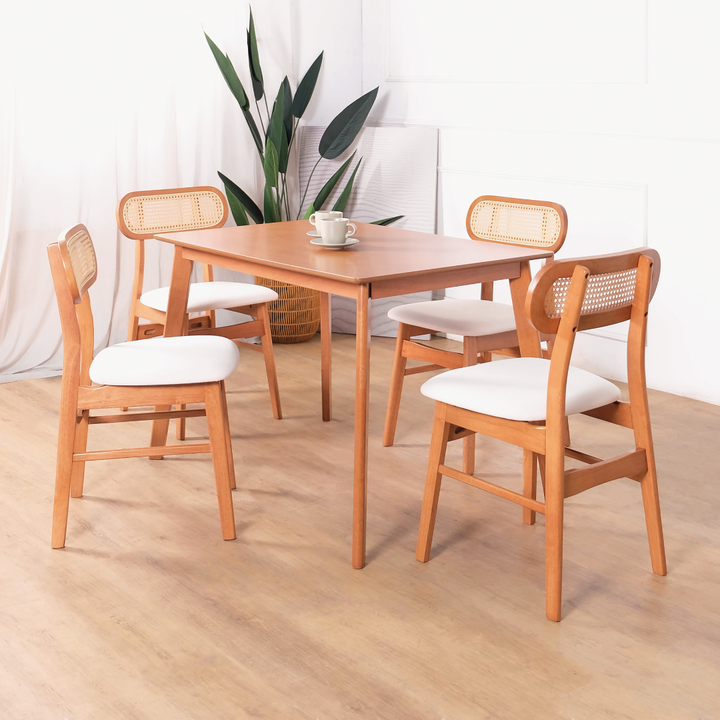 Yumi II Wooden Dining Set (1+4)