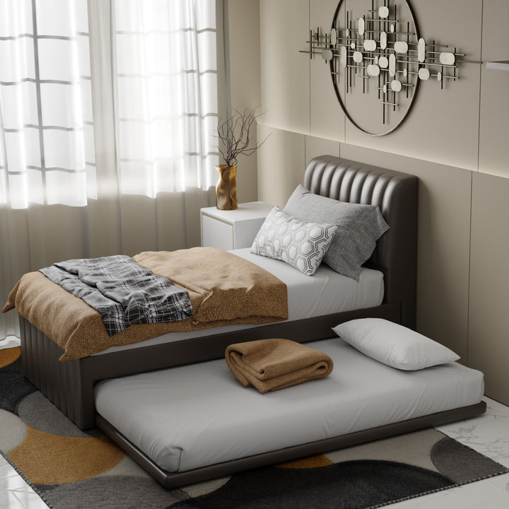 Steve Faux Leather 3 in 1 Pull Out Bed