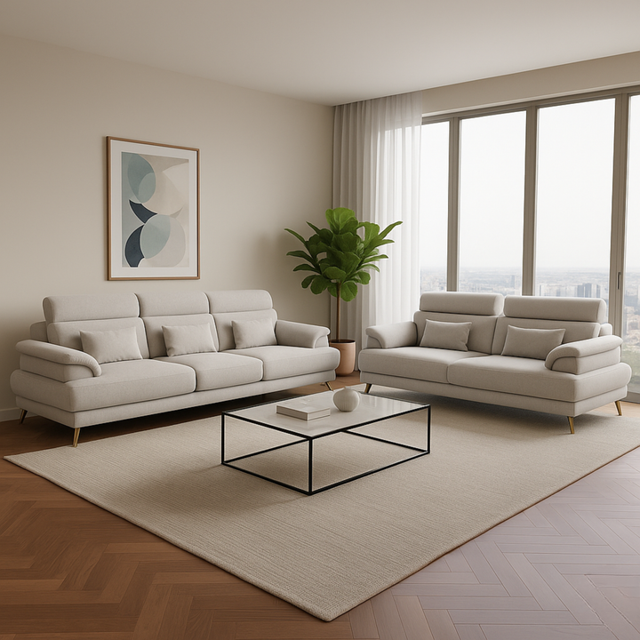 Lymor Fabric Adjustable Backrest & Headrest Sofa by Esteller (Pet Friendly & Easy Clean)