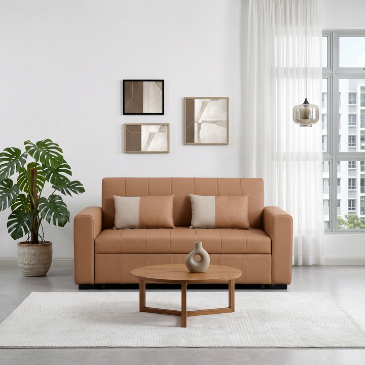 Kevaria Faux Leather Sofa Bed