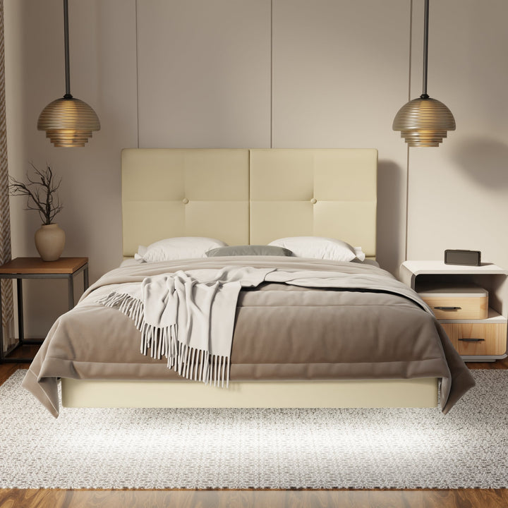 Rylan Genuine Leather Floating Bed Frame (With LED) By Esteller