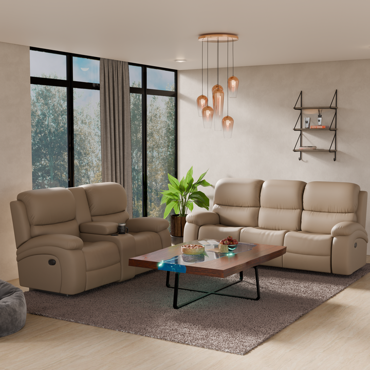 Courtney Leather Recliner Sofa