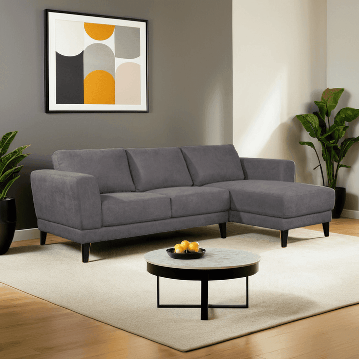 Sumiko Fabric L-Shaped Sofa (Water Repellent & Pet Friendly)
