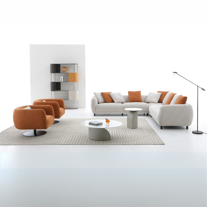Polarine Sectional L-Shaped Fabric Sofa