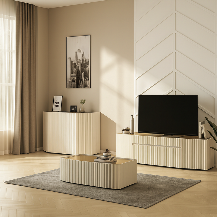 Levon Living Room Set <br> (Coffee Table + TV Console + Sideboard)