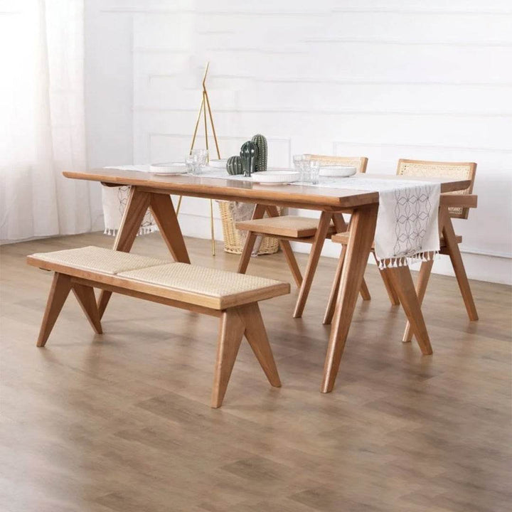 Delora Wooden Dining Set (180cm)