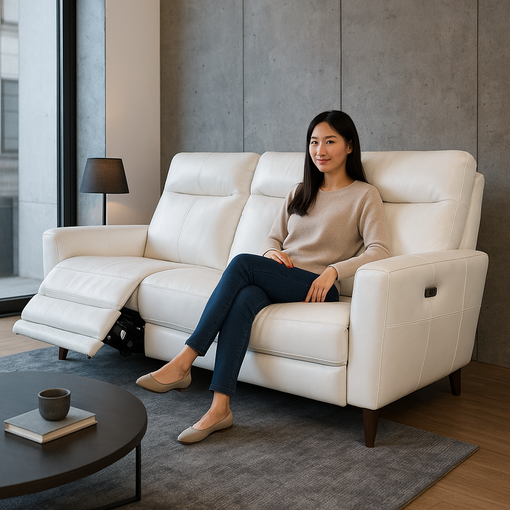 Solaris Genuine Leather Recliner Sofa