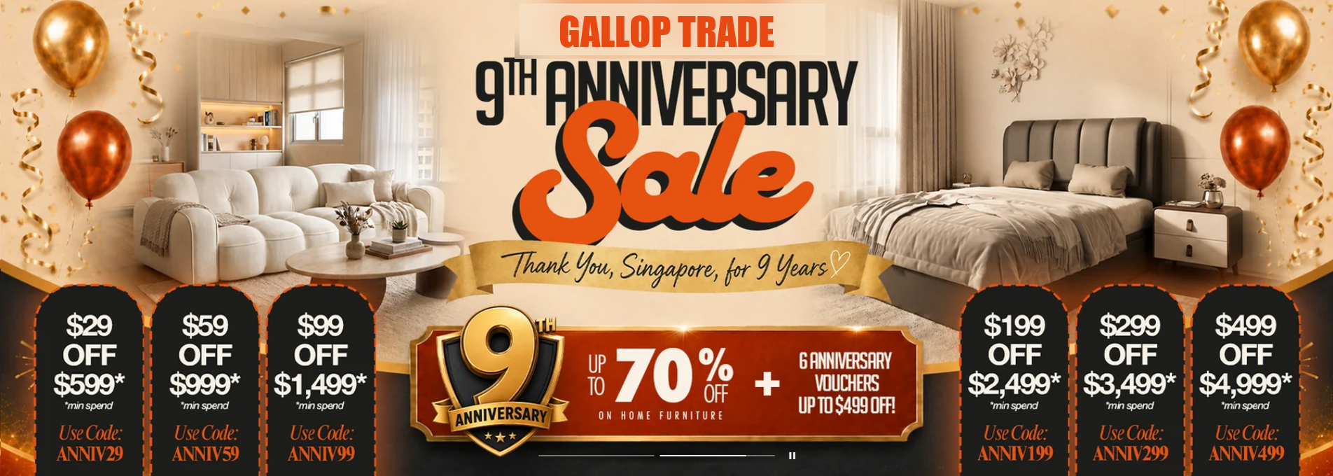 GALLOP TRADE 9th Anniversary Sale